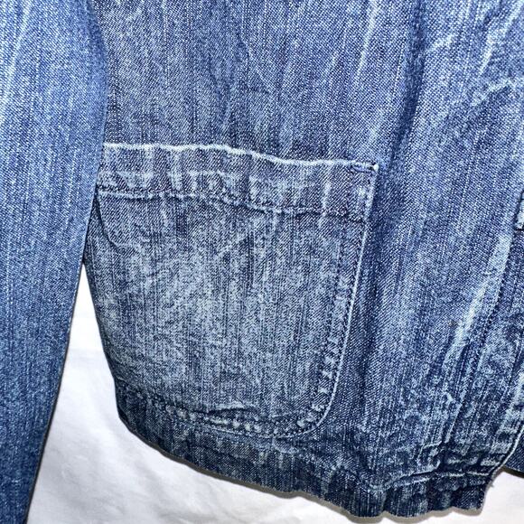 Lauren Jeans Co Womens Size Small Denim Knot Button Pocket Jean Jacket - Picture 5 of 10